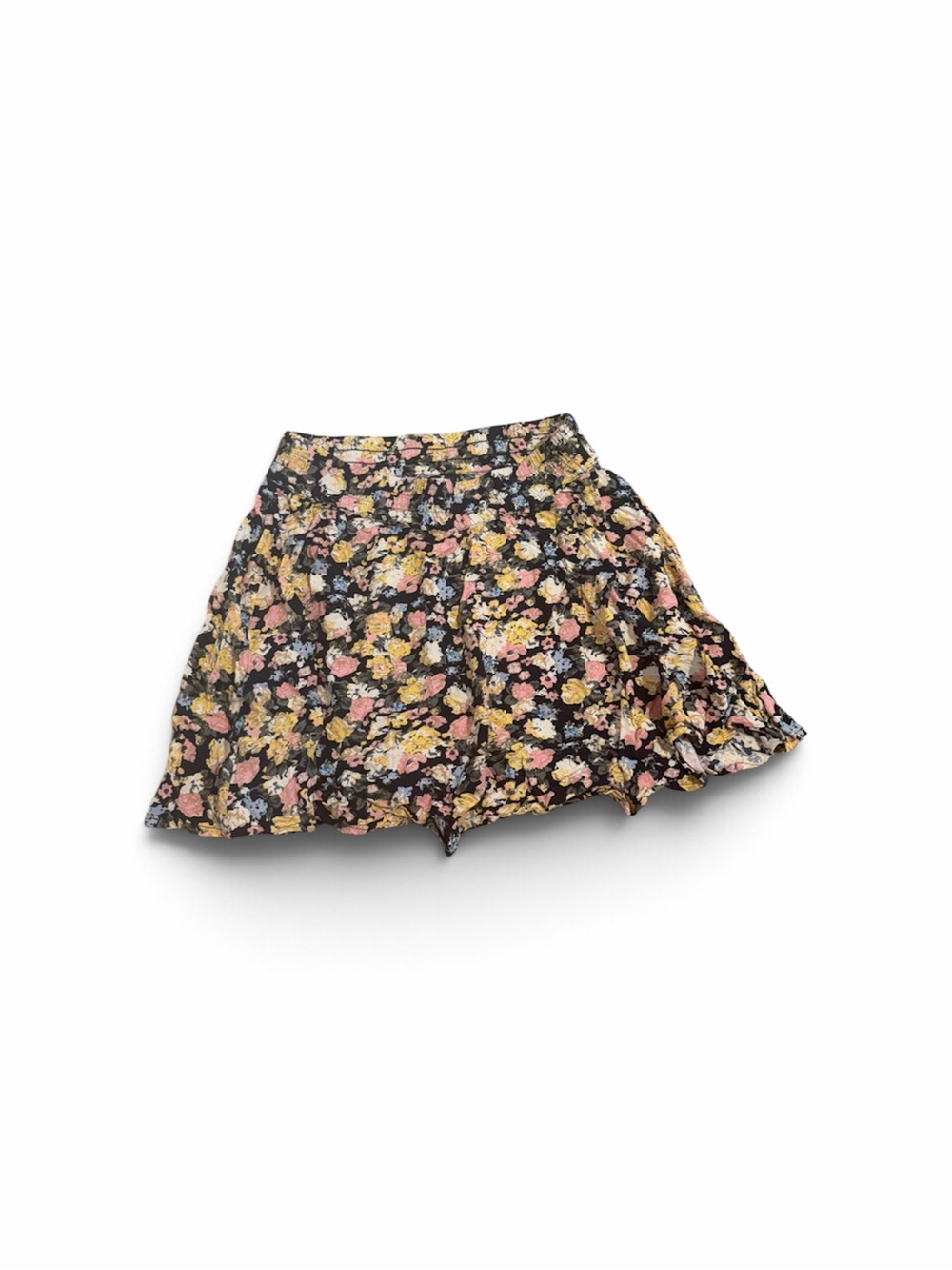 Vero Moda Black Mini Skirt with Pink & Yellow Floral Print